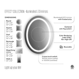 EFFECT Bathroom mirror - 24” x 24”