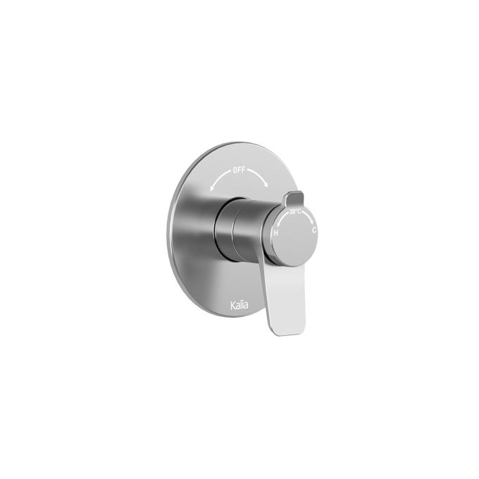 MOROKA - Plus/Premia 2-way AQUATONIK type T/P 1/2” coaxial valve with diverter - Round decorative trim