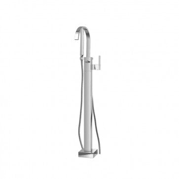 Flusso Kitchen & Bath 150.1165CP Series 150 Freestanding Floor Mount Bathtub/Tub Filler