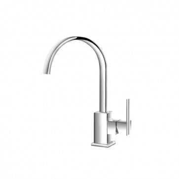 Flusso Kitchen & Bath 150.1500CP Series 150 Single Hole Bathroom Faucet - With Swivel Spout