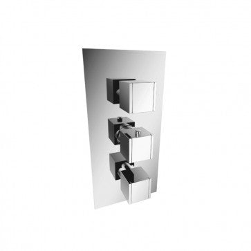 Flusso Kitchen & Bath 150.4401CP Series 150 Thermostatic Valve with 2 Volume Controls and Trim