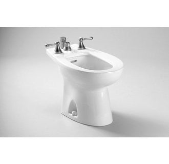 Toto BT500B Piedmont Series Vertical Spray Bidet with Four Holes for Faucet and Vacuum Breaker