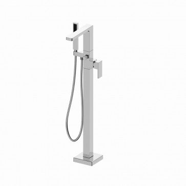 Flusso Kitchen & Bath 196.1165 Series 196 Freestanding Floor Mount Tub Filler With Hand Shower