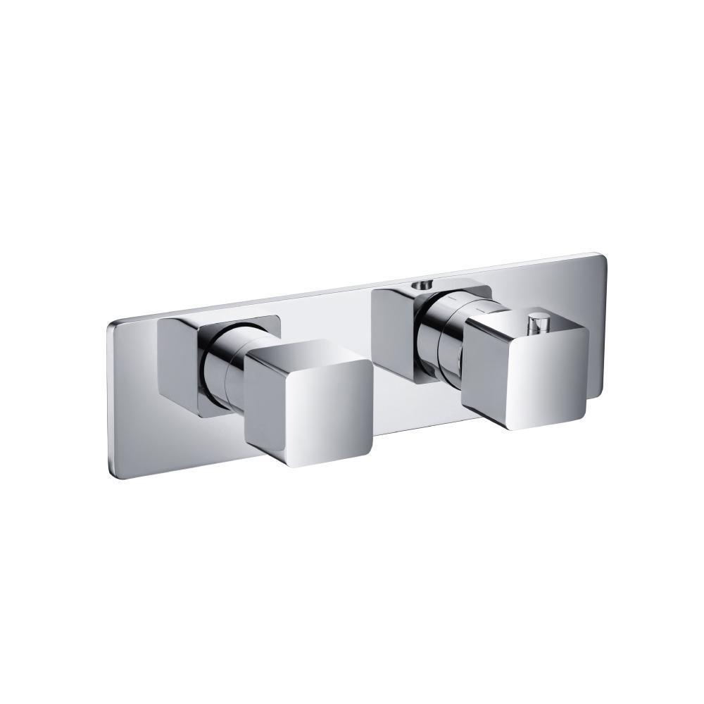 3/4 Horizontal Thermostatic Shower Valve & Trim - 3 Output