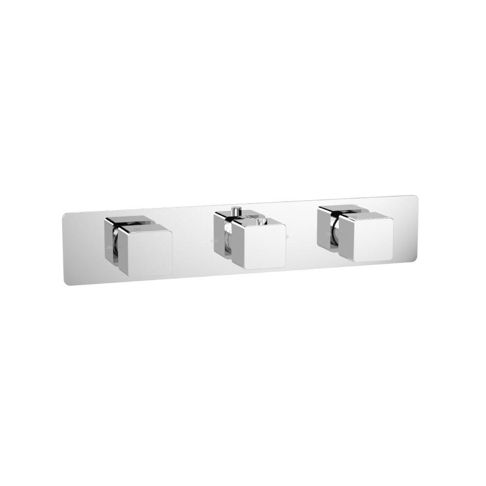 3/4 Horizontal Thermostatic Valve with 2 Volume Controls & Trim