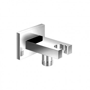 20% Flusso Kitchen & Bath HS8006 Universal Fixtures Square Wall Elbow With Holder Combo