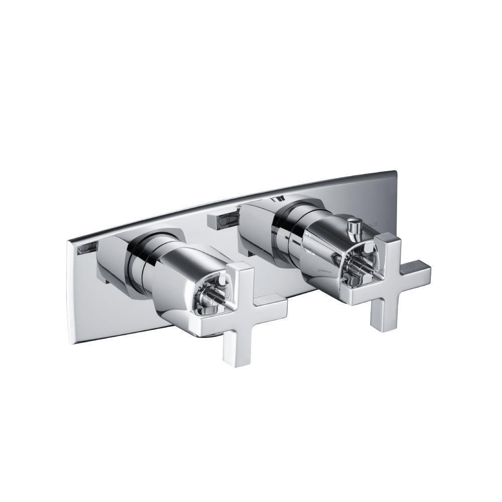 3/4 Horizontal Thermostatic Shower Valve & Trim - 3 Output