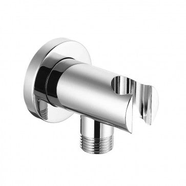 Flusso Kitchen & Bath HS8008 Series 100 Round Wall Elbow With Holder