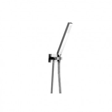 Flusso Kitchen & Bath HS1003 Universal Fixtures Hand Shower Set With Wall Elbow, Combined Holder and Hose