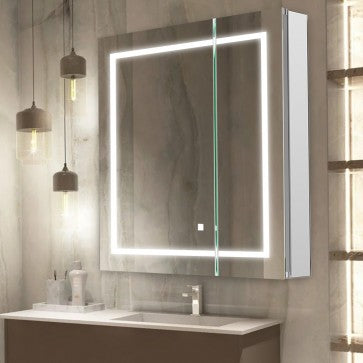 Aquadom RBQ-3030 Royale Basic Q, 30W x 30H x 5D LED Lighted Medicine Cabinet