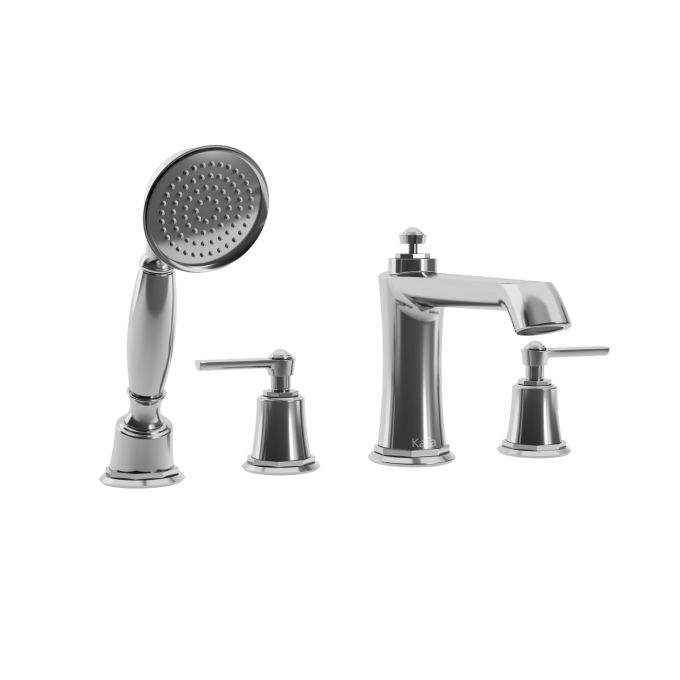 RUSTIK Deckmount tub faucet with hand shower