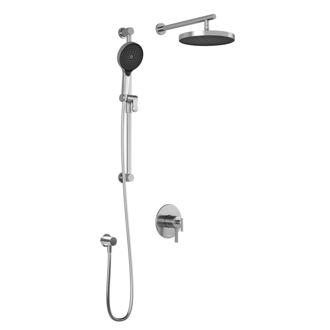 Plus - RoundOne TCD1 Shower system- Wall arm - Pure nickel PVD