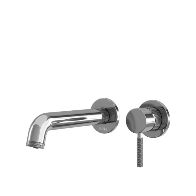PRECISO - Wall-mount lavatory faucet with push drain and overflow