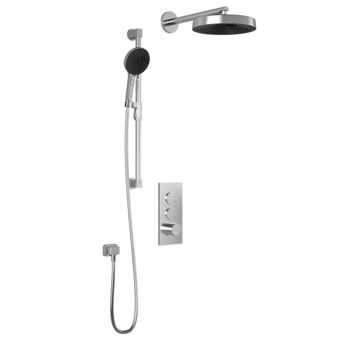 Premia - Moroka TB2 Shower system with push-buttons valve - Wall arm