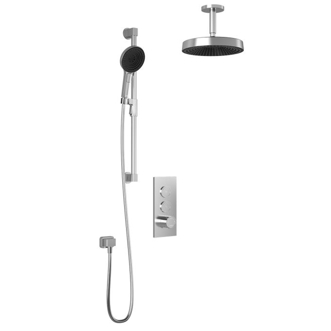 Premia - Moroka TB2 Shower system with push-buttons (without valve) - Vertical arm