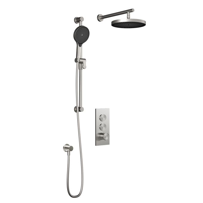Plus - Moroka TB2 Shower system with push-buttons (without valve) - Wall arm