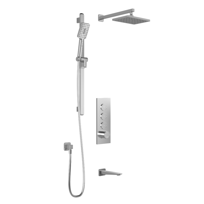 MOROKA TB3 Shower system with push-button (without valve) - Wall arm