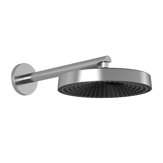 Moroka - Premia 300 mm (11 3/4'') round rainhead and 90° wall arm