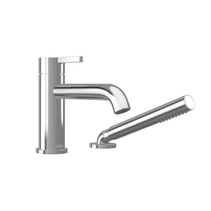 BASICO PRESSURE BALANCE 2-PIECE DECKMOUNT TUB FILLER WITH HANDSHOWER