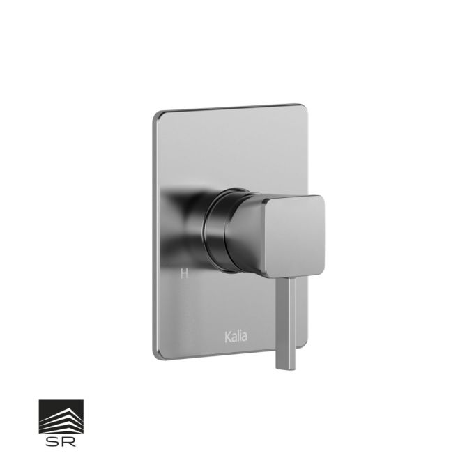Sobrio Square decorative trim for ½” pressure balance thermostatic valve with volume control valve - (cartridge included)