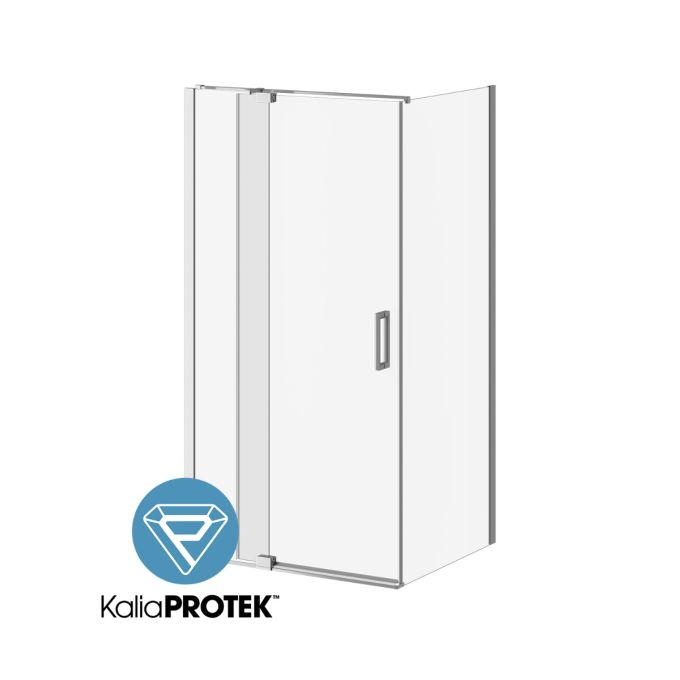 DISTINK 42” x 77” pivot shower door with 36” return panel - KP protective film