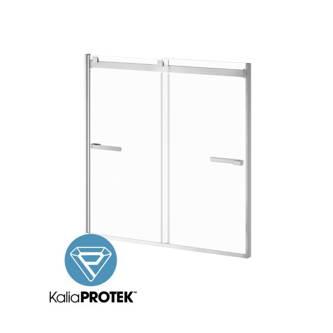 AKCESS 2.0 60” x 60” sliding shower door for bathtub - KP protective film
