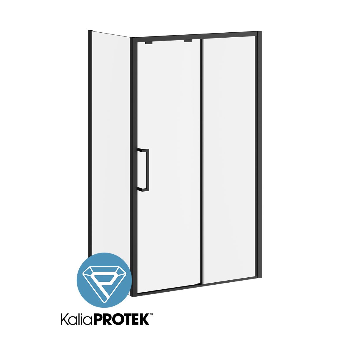 IKONIK 48” x 79” sliding shower door with KP protective film - 32