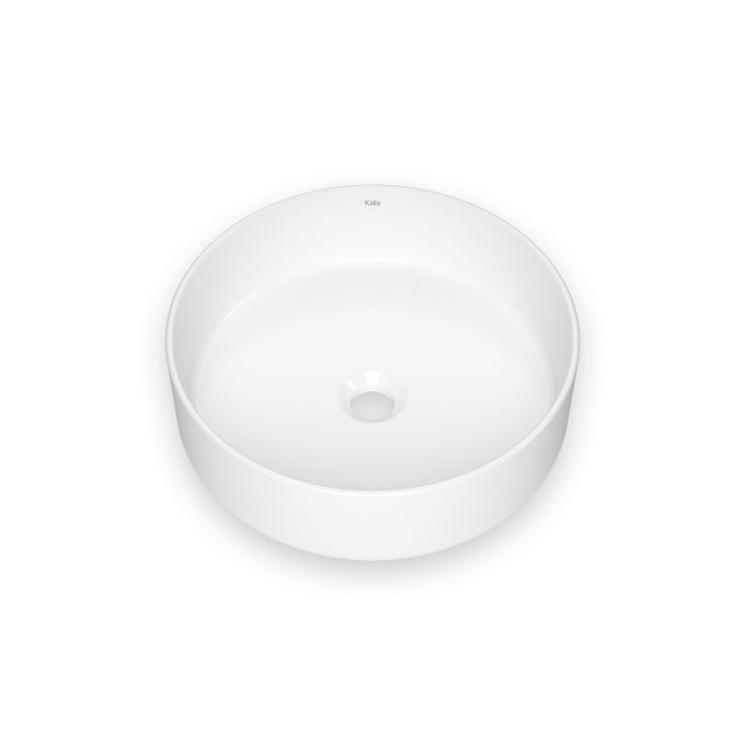 Urba - Round washbasin - White gloss vitreous porcelain