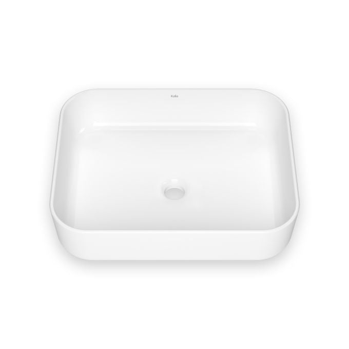 Urba - Rectangular Washbasin - White gloss vitreous porcelain