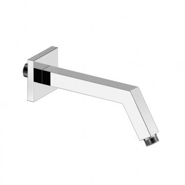 Flusso Kitchen & Bath HS1020 Universal Fixtures Square Shower Arm With Flange