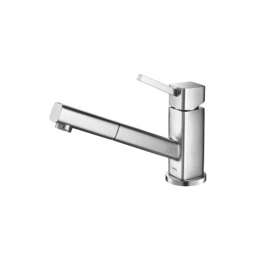 Flusso Kitchen & Bath K.1000SS Kitchen Smallie - Stainless Steel Kitchen Faucet With Pull Out