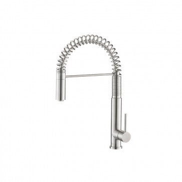Flusso Kitchen & Bath K.1230SS Kitchen Dixie - Semi-Professional Dual Spray Stainless Steel Kitchen Faucet With Pull Out