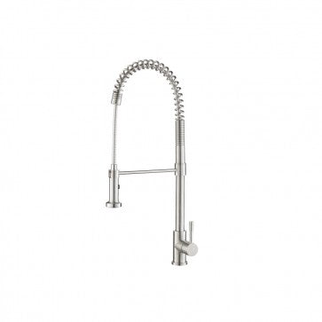Flusso Kitchen & Bath K.2000 Kitchen Professio - S - Dual Spray Professional Stainless Steel Kitchen Faucet With Pull Out