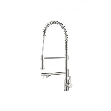 Flusso Kitchen & Bath K.2030 Kitchen Professio - F - Professional Stainless Steel Kitchen Faucet With Pull Out & Pot Filler