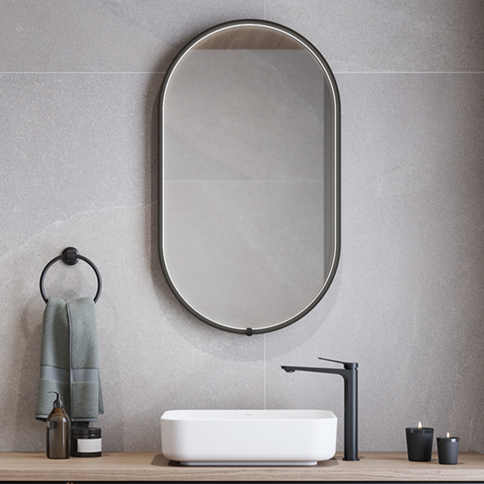 NOX LED-illuminated bathroom mirror - 22” x 38”