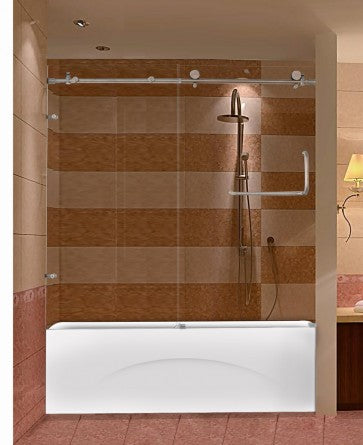 Framaless SD270B Shower Door for Bathtub with Stainless Parts