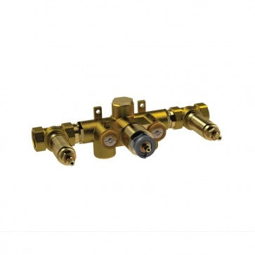 Flusso Kitchen & Bath TVH.2715 Universal Fixtures Horizontal Thermostatic Valve With 2 Volume Control
