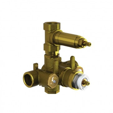 Flusso Kitchen & Bath TVH.4101 Universal Fixtures Thermostatic Valve With Integrated Volume Control