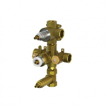 Flusso Kitchen & Bath TVH.4501 Universal Fixtures Thermostatic Valve With 3-Outputs